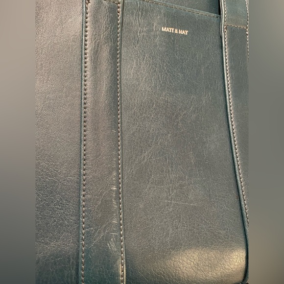 Matt & nat parallel vegan leather briefcase satchel laptop travel shoulder bag - Picture 11 of 13